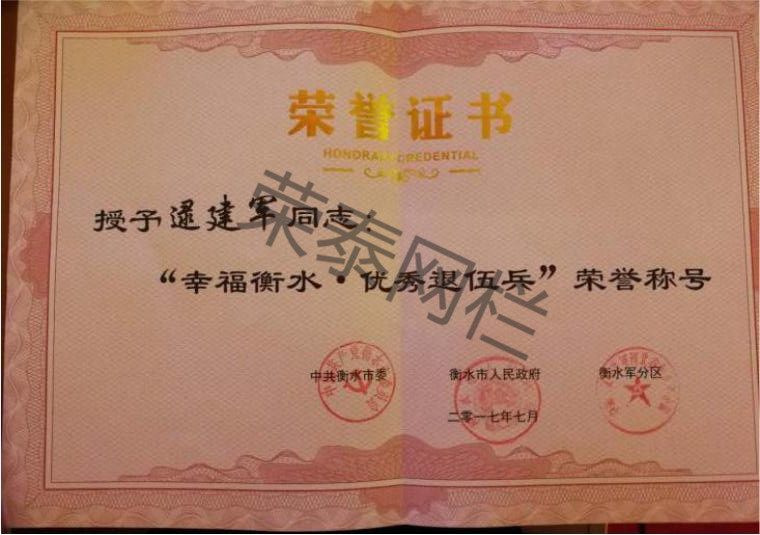 幸（xìng）福衡水·優秀退伍兵